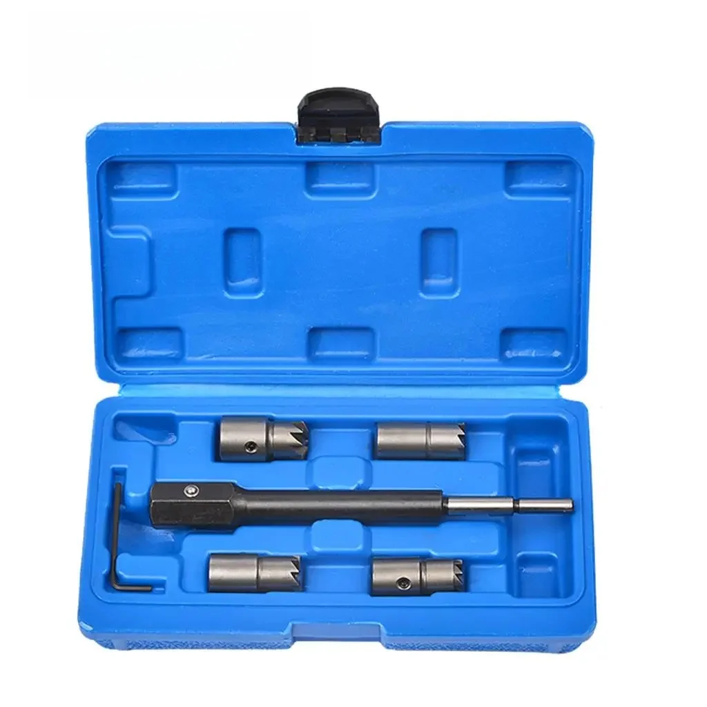 5Pcs 17pcs Auto Car Diesel Injector Seat Cutter Cleaner Repair Remover Removal Tool Kit — zdjęcie 2