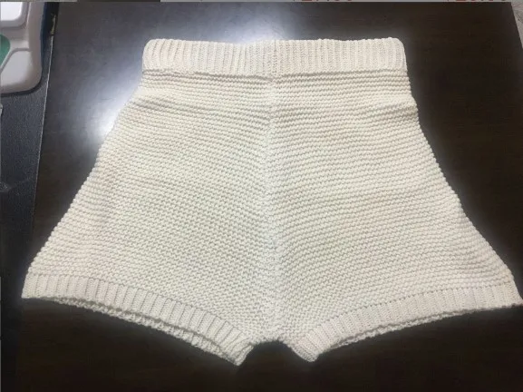 2021 Cross Border High Waist Knit Shorts Beach Casual Wide Leg Sexy Knit Sweater Hot Pants