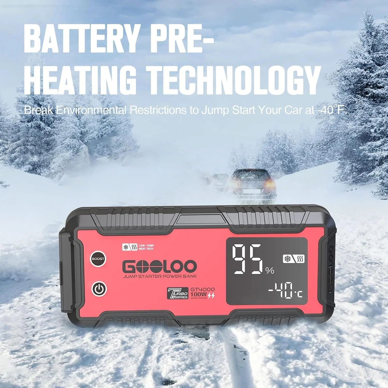 GOOLOO GT4000 4000A Car Jump S - Portable Jump Starter 4000A recension och pris