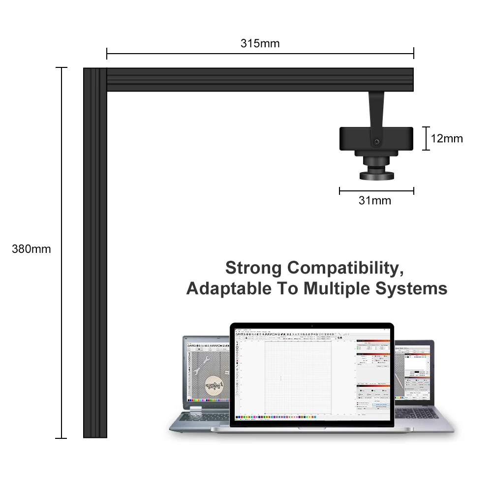 Máquina de grabado láser TWOTREES TTS-55Pro + cámara HD de 500W para herramientas CNC de grabado por lotes y precisión LightBurn