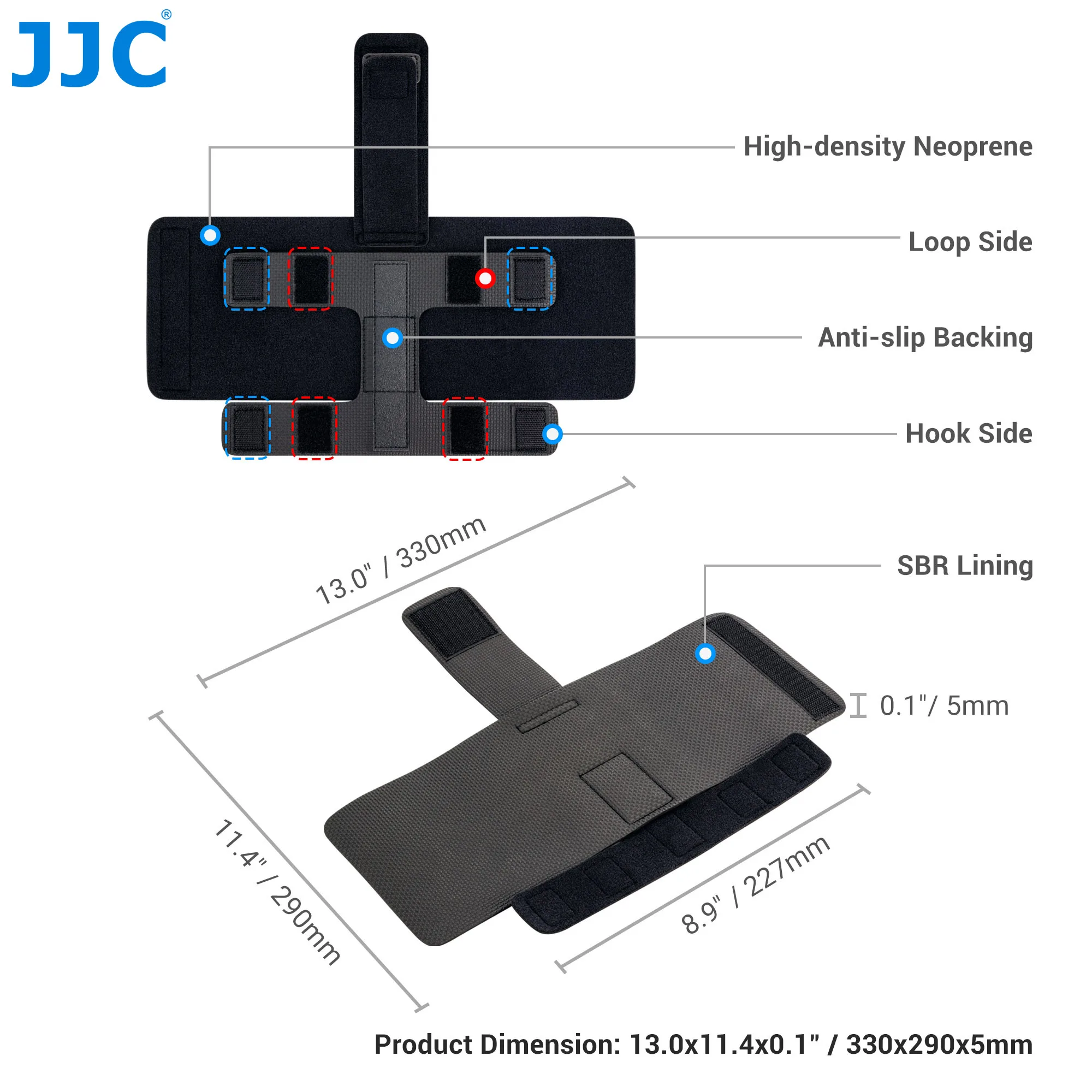 JJC Tripod Legs Mounting Strap Universal Equipment Mounting Strap Bag for Tripod,Light Stand Bag,Photography Ladder,Pole,Beam