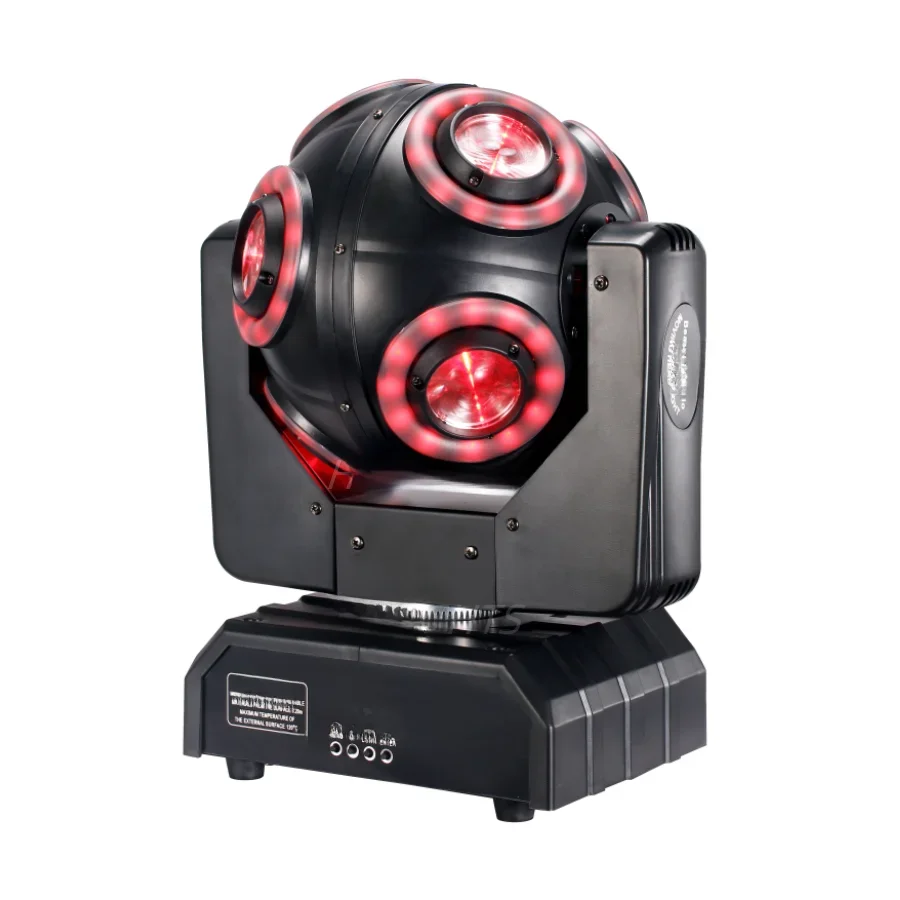 LED Moving Head 8x15W RGBW 4in1 mit Halo RGB 3in1Fußballlicht 360 °   Infinite Rotation Beam Strobe DJ Bar DMX 512 Bühneneffekt
