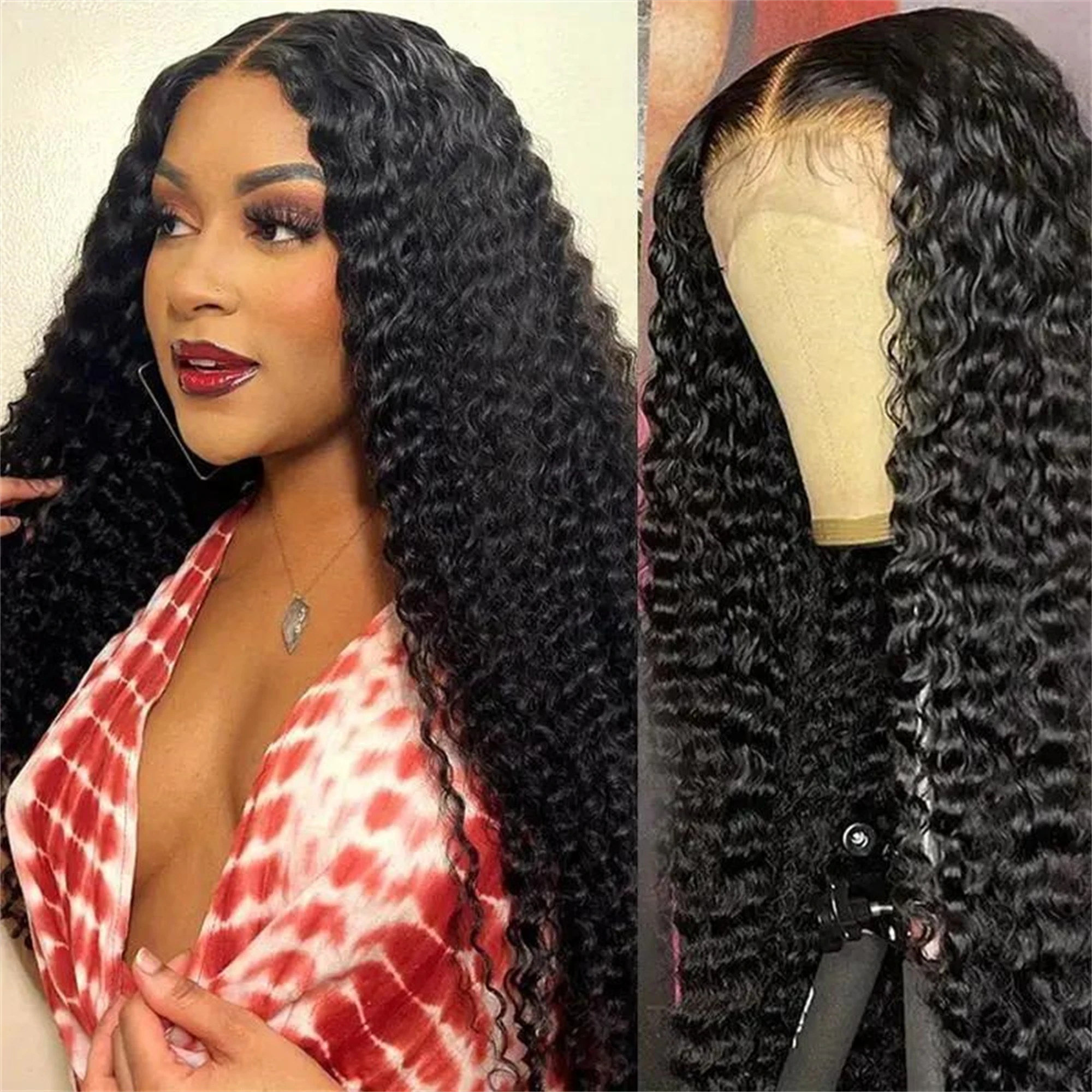 

13x6/13x4 HD Transparent Lace Front Human Hair Wigs Curly Wigs 34inch Water Wave Remy Hair 100% Human Hair Wigs Lace Frontal Wig