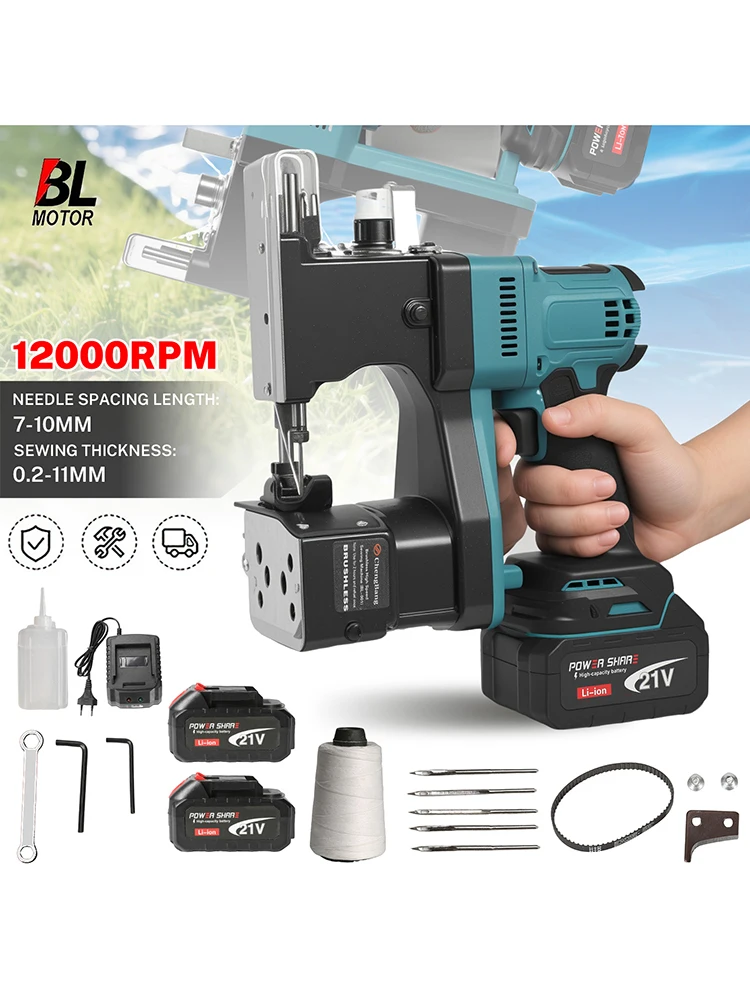 Bürstenlose kabellose Beutelnähmaschine, tragbares elektrisches Verpackungsgerät, automatischer Fadenschneider für Makita 18V Akku