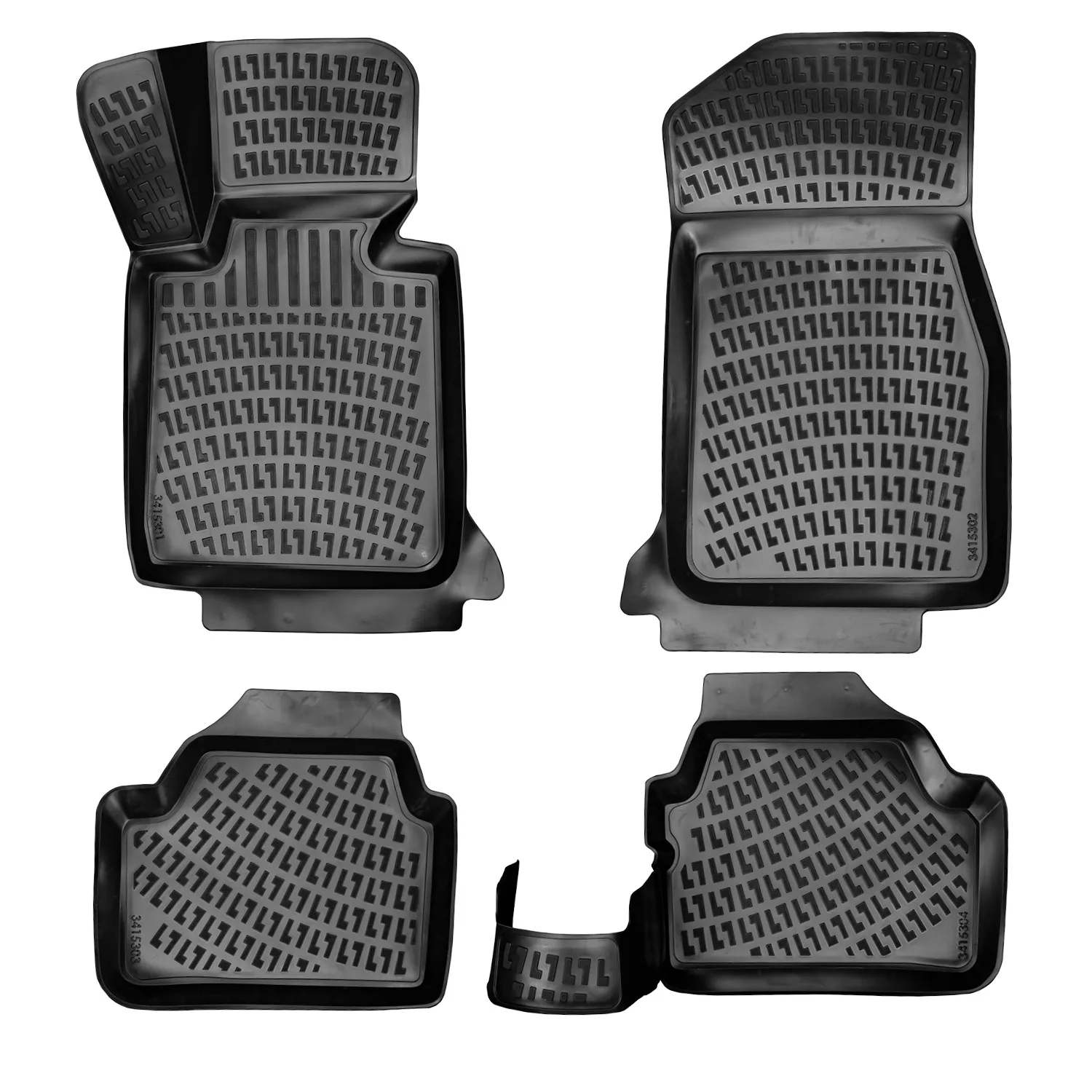 Floor Mats + Cargo Trunk Liner Fits Bmw 1 Series E87 2004-2010 Set - All Weather Maximum Coverage - Water Resistance