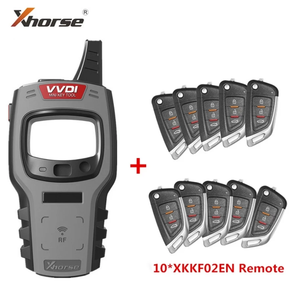 HOTXhorse VVDI Mini Key Tool Key Programmer With 10pcs Universal XKKF02EN Remote Key Free 96bit 48-Clone Function Global Version