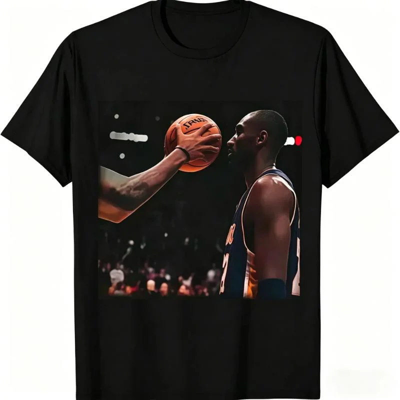 Unisex Vintage Kobe-Inspired Basketball Legend Graphic T-Shirt - Cotton Round Neck Short-Sleeve Print Tee, 90s Lakers 
