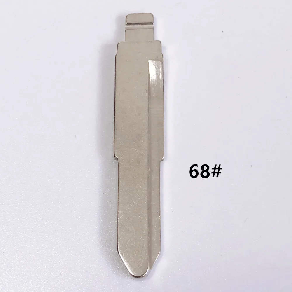 10 Stks/partij Metalen Blank Ongecensureerd Flip Kd Remote Key Blade Type #68 Voor Soueast Lioncel V3 Sleutelblad Geen. 68 Fob Vervanging