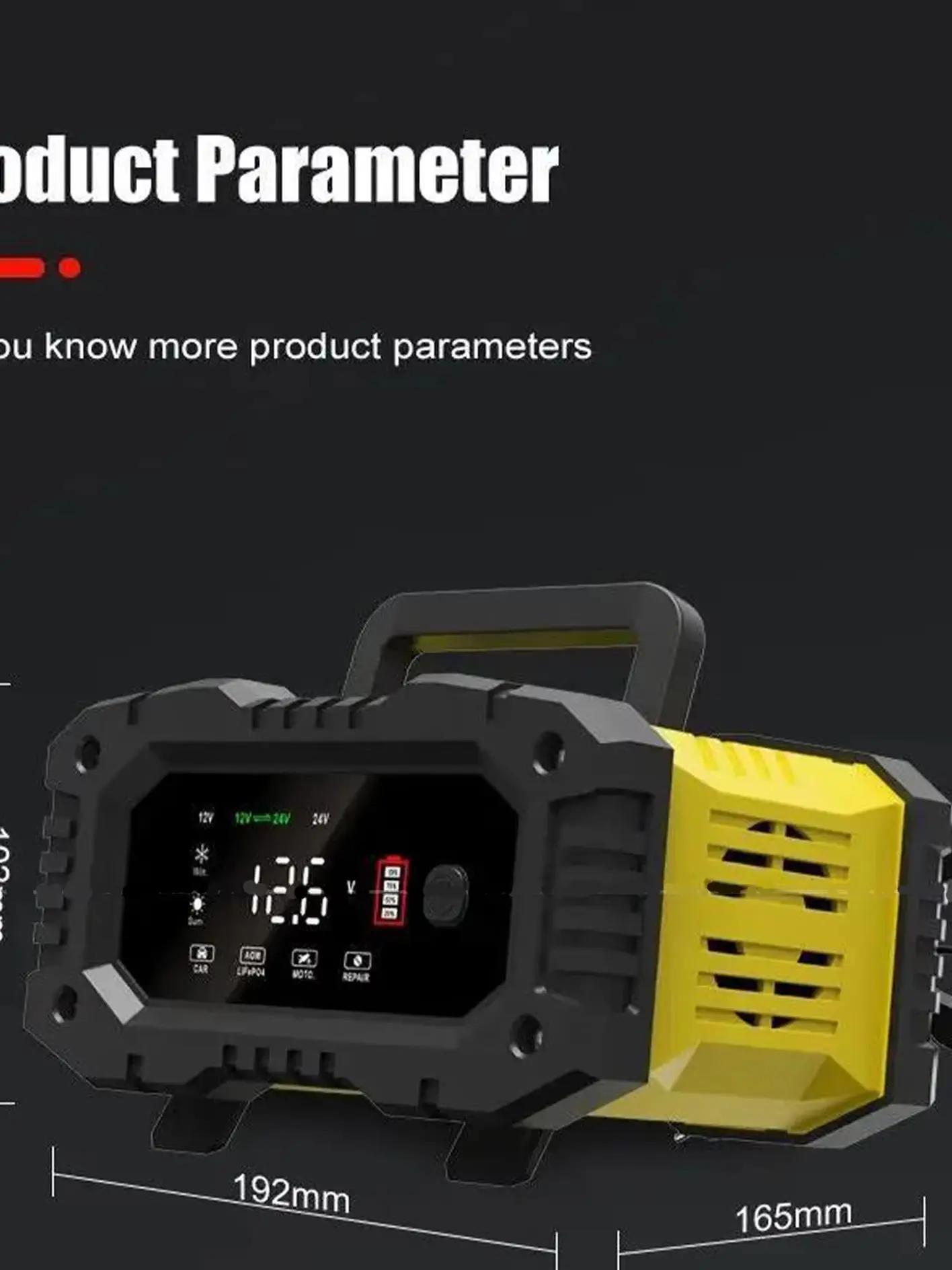 10A/5A 20A/10A Auto- und Motorrad-Batterieladegerät 12V/24V Digitales Display Intelligentes Ladegerät für Lithium AGM Kolloidales Blei-Säure LiFePO4 Batterieladegerät