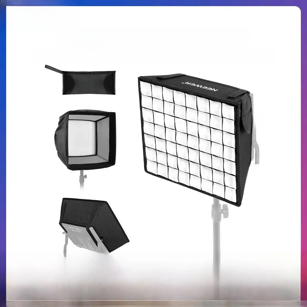 NEEWER Składany Softbox Dyfuzor 12,2'x11,4' z Siatką i Torbą do Lamp LED NL660/SNL660/RGB660 Pro/RGB660 PRO II — zdjęcie produktu 7