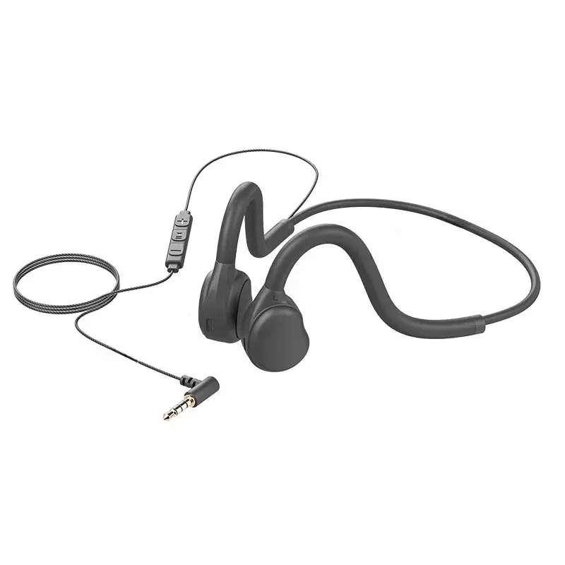 Open Ear Luchtgeleiding Koptelefoon 3,5 mm Bedraad Stereo Niet in Ear Muziek Headset Ultralicht met microfoon voor IOS Andriod-telefoon - afbeelding 2