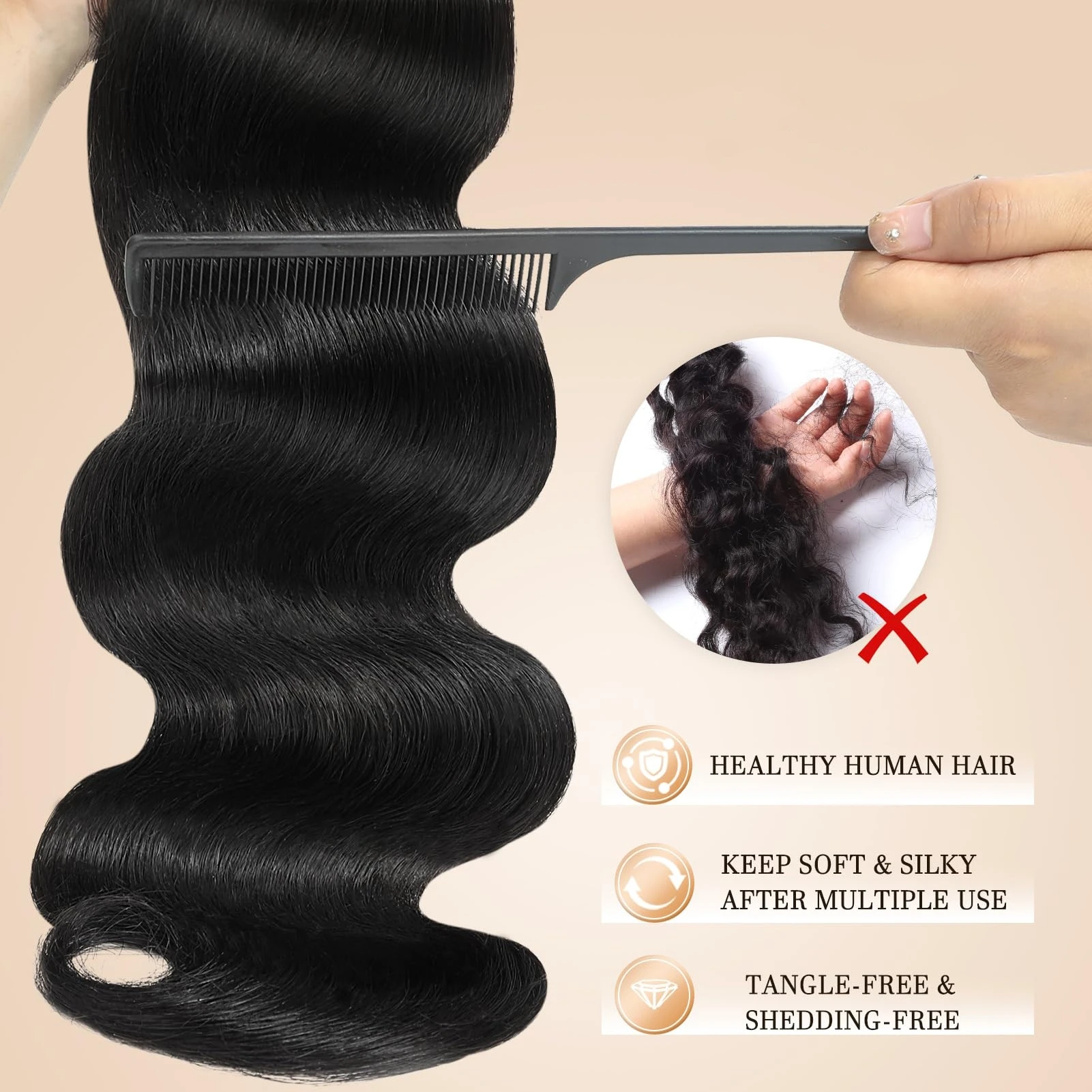 브라질리언 버진 1 3 번들 바디 웨이브 인간 헤어 번들 내추럴 블랙 번들 인간 헤어 익스텐션 진짜 인간 헤어 번들