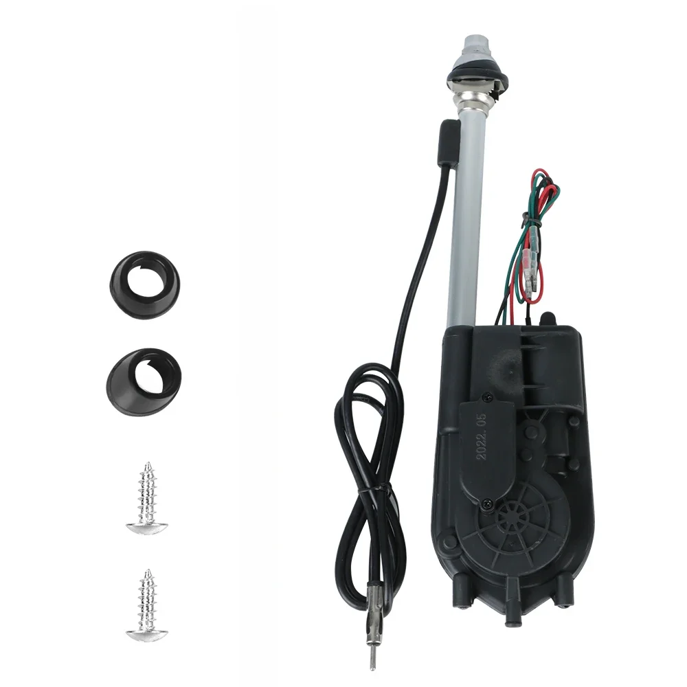 12v am fm transmissor antenas antena elétrica automática telescópica exterior acessórios do veículo