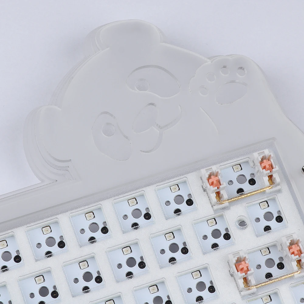 Imagem -04 - Epomaker-mini Panda 64 Kit de Teclado com Fio Acrílico Rgb para Jogos Mecânicos Faça Você Mesmo Quente Diy