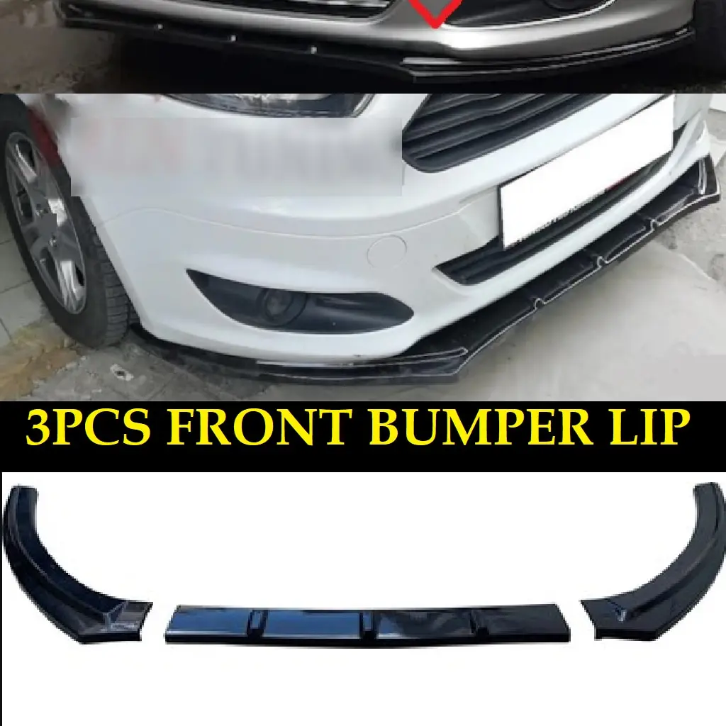 For Ford Tourneo Courier Front Bumper Lip Body Kit Spoiler Splitter Diffuser 3pcs High Quality ABS Plastic Professional