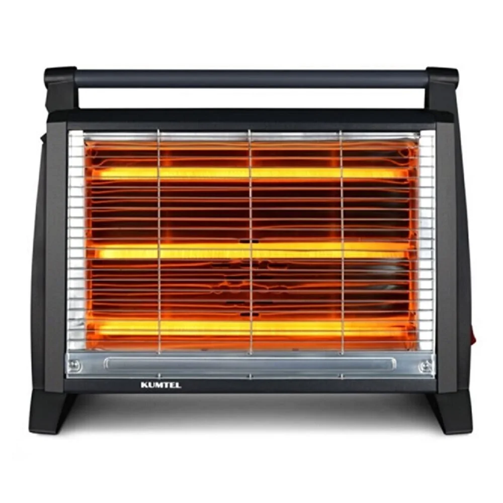 Portable Quartz Heater with 3 Tube Quartz Resistance 2 Levels of Heat Adjustment 220V 1500Watt electric heater