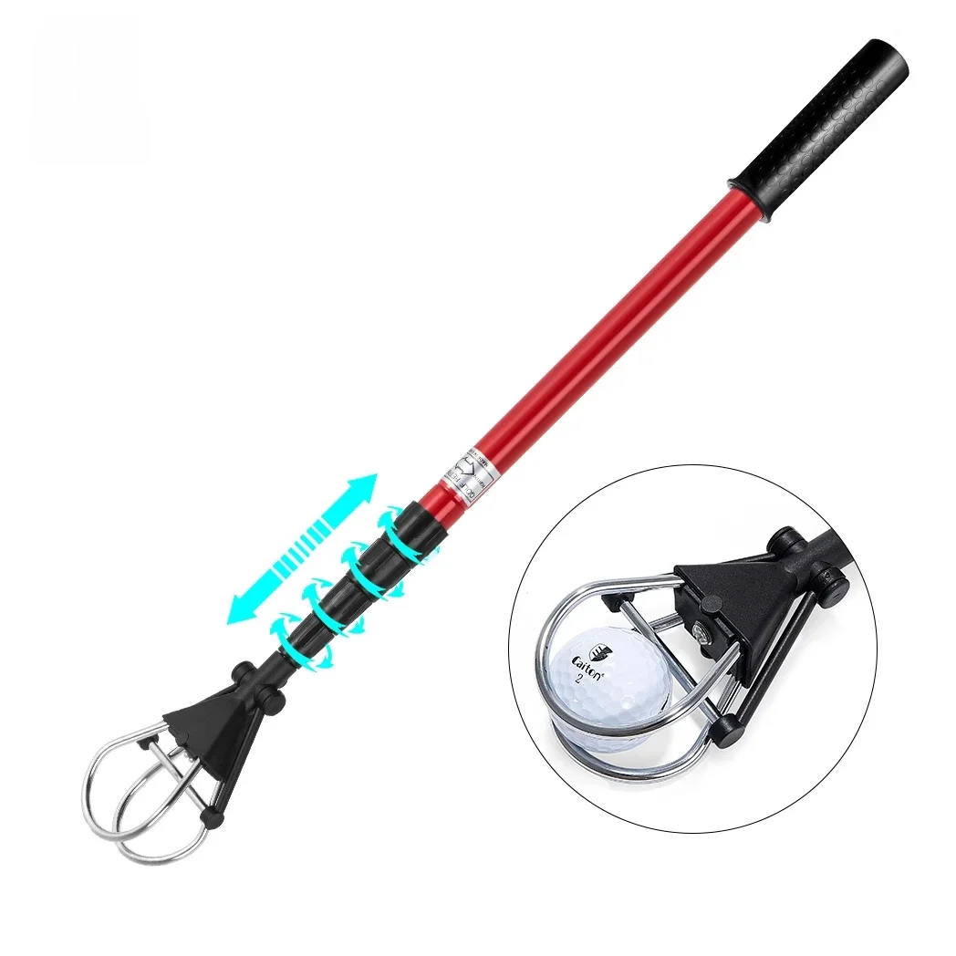 Odciąganie piłek golfowych 6FT/15FT, teleskopowy słup aluminiowy, trwały i lekki, łatwy w użyciu, idealny do szybkiego odciągania piłek — zdjęcie 2