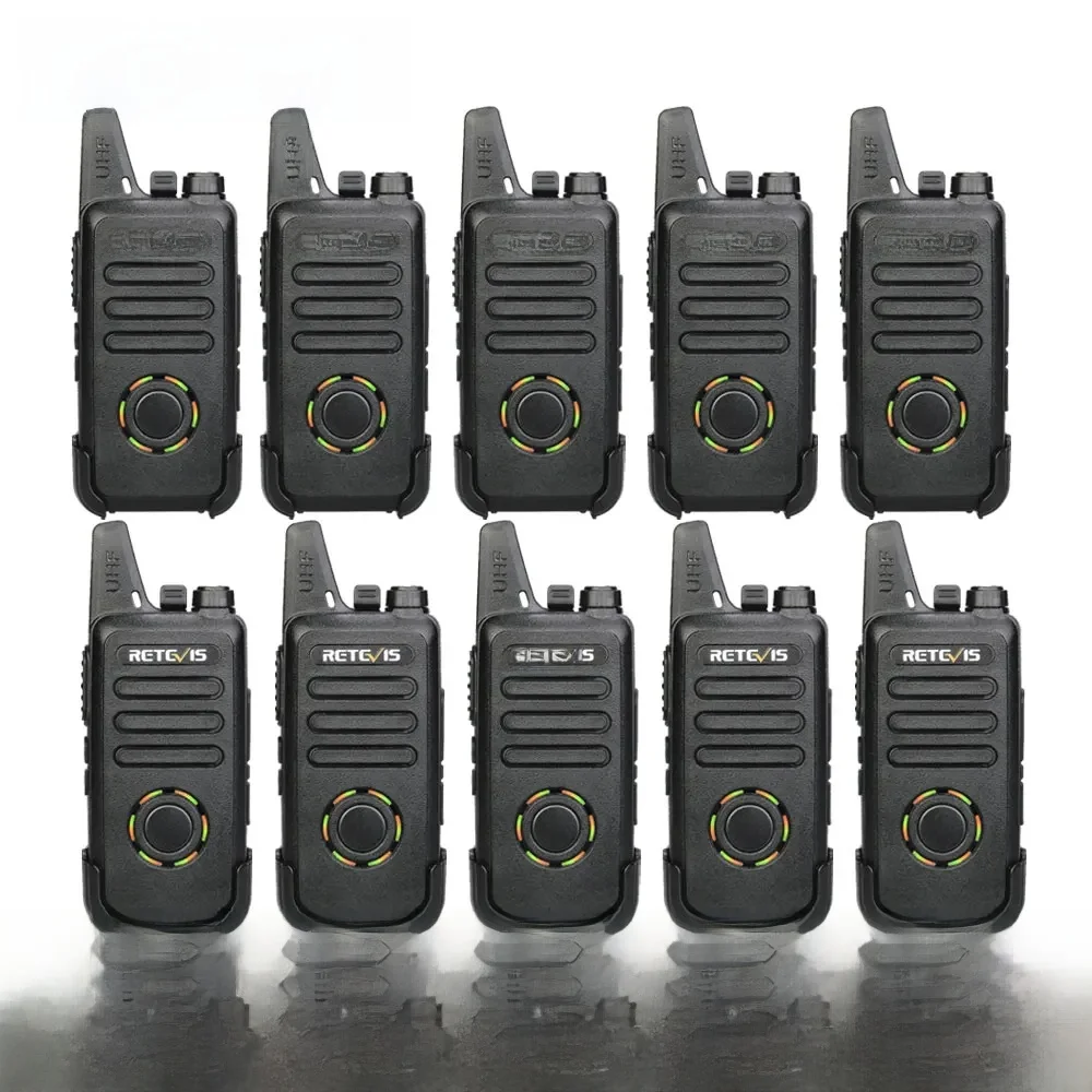 RETEVIS RT22S Mini Walkie Talkie 10szt 2W UHF VOX Ukryty wyświetlacz Poręczny dwukierunkowy komunikator radiowy Walkie-talkie Hotel — zdjęcie 2
