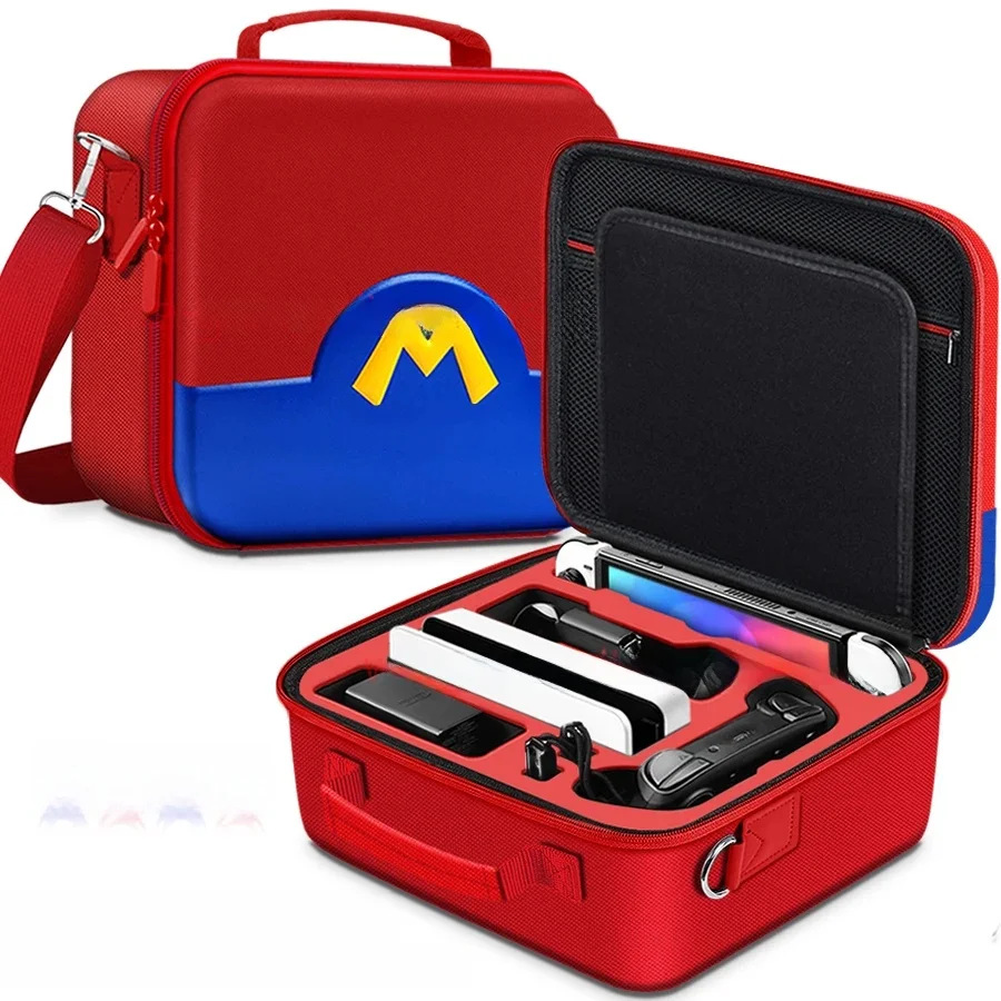 Akcesoria do konsoli do gier Futerał podróżny do Nintendo Switch OLED NS SwitchOLED Pokrowiec do przechowywania Torba na ramię Pudełko na karty do gry — zdjęcie produktu 7