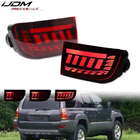 2pcs/set Led Car Rear Bumper Reflector Lights for Toyota 4Runner 2003-2005/Toyota Land Cruiser Prado 120 2002-2009