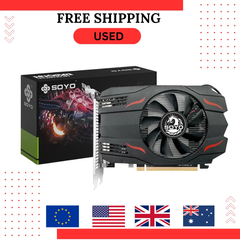USED AMD Radeon RX550 4GB GPU GDDR5 14nm For Desktop PC Games Video RX560 Graphics Card 128bit RX 550 Computer Components