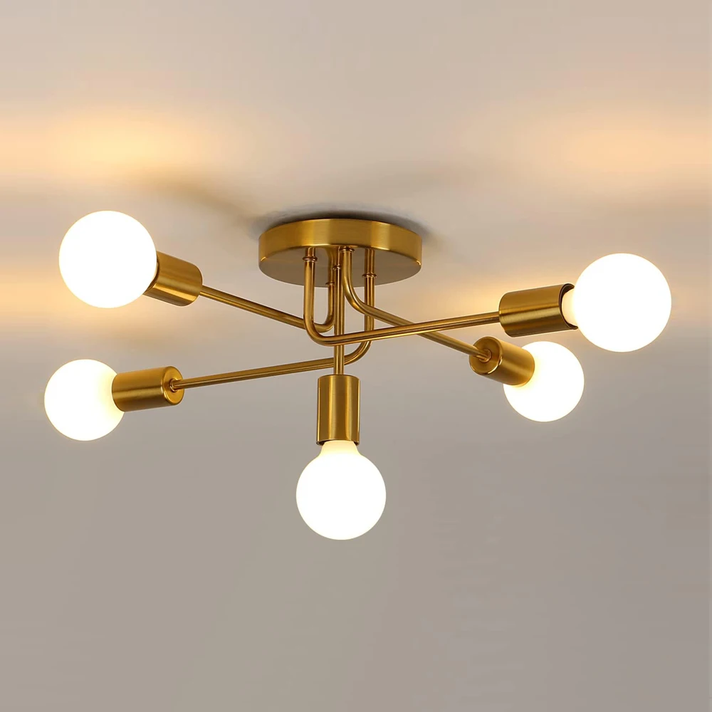 

Sputnik Industrial Chandelier Modern Ceiling Lamp Vintage Retro Ceiling Light Lighting Fixture Bedroom Living Room Home Decor