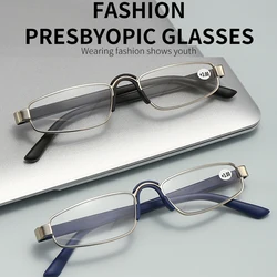 Fashion Personality Ultra Narrow Full-rim Comfortable Nose Spring Temple Reading Glasses +0.75 To +4