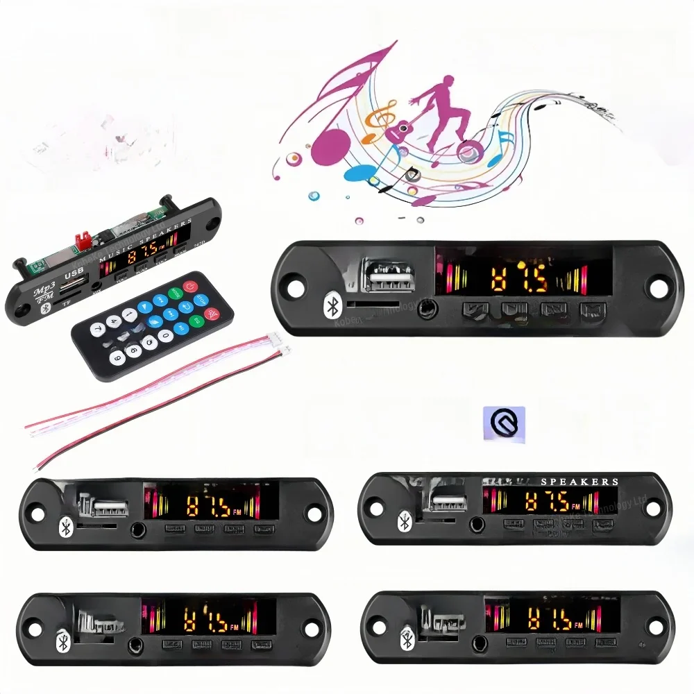 1-10 SZTUK Zestaw samochodowy Bluetooth 5.3 Bezprzewodowy dekoder MP3 Płytka audio 12V WMA Samochodowy odtwarzacz muzyczny Moduł bezstratnego audio USB AUX TF Radio — zdjęcie produktu 7