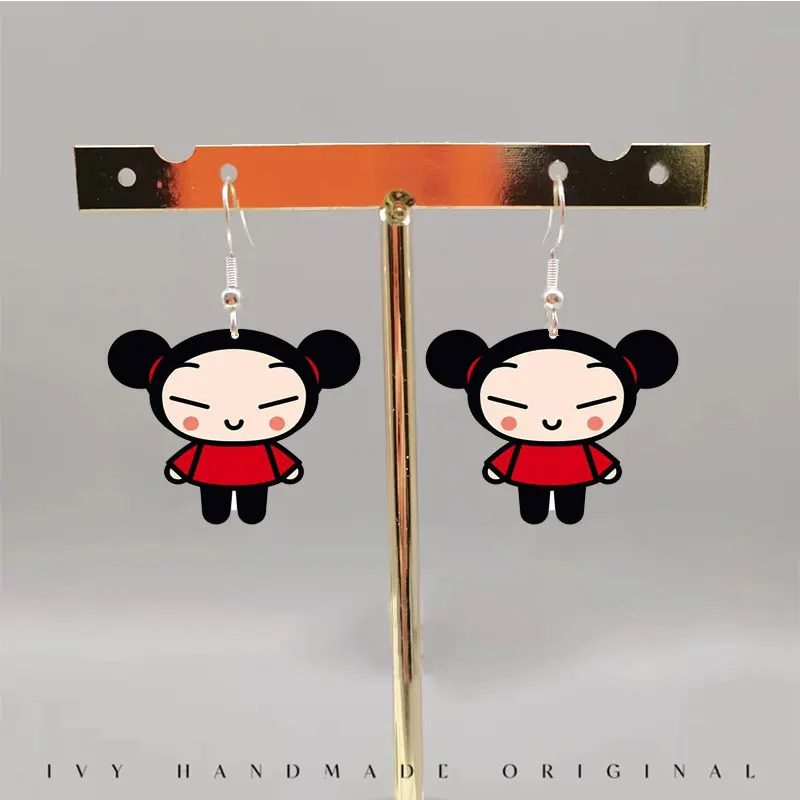 China Doll Pucca orecchini pendenti acrilico Pucca orecchini accessori per bambini adulti gioielli bambini fan regali amici