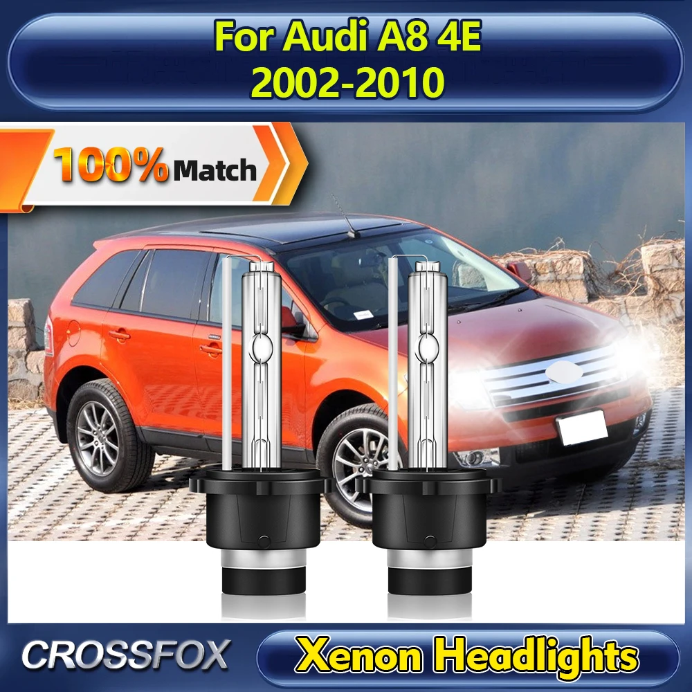 

D2S HID Xenon Headlight Bulbs 35W 20000LM Super Bright Auto Lamps 6000K For Audi A8 4E 2002-2004 2005 2006 2007 2008 2009 2010