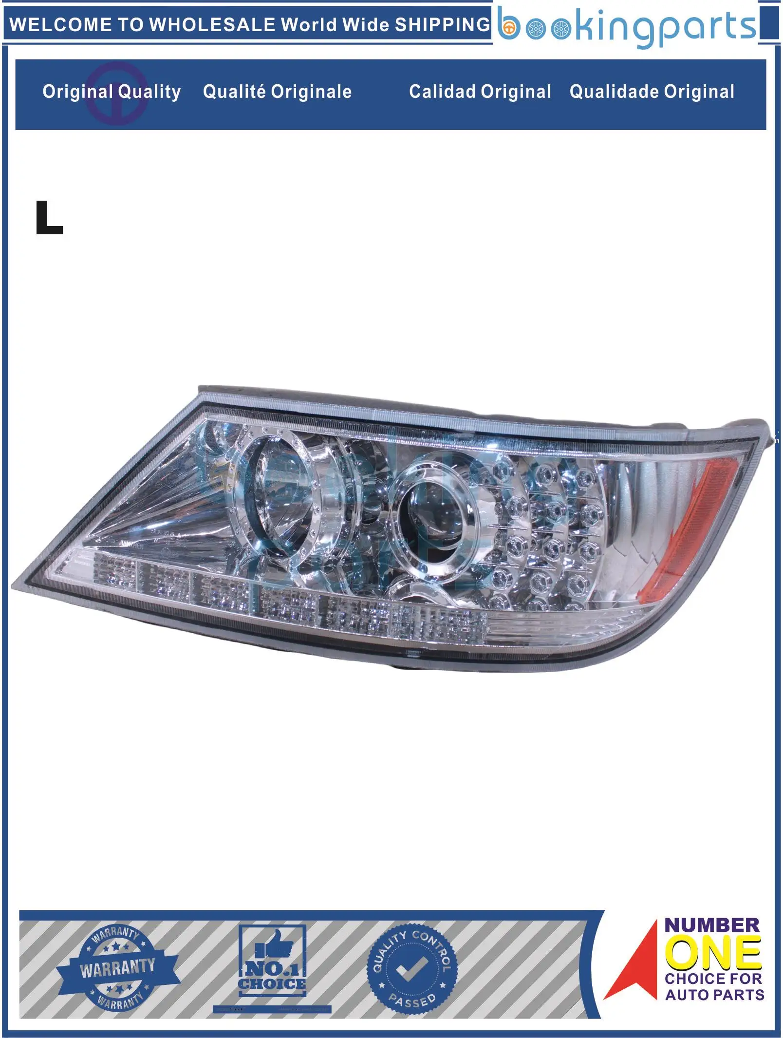 HEA79244(L), Headlamp For KINGLONG KING LONG MINI BUS 2.5L DIESEL 2014-