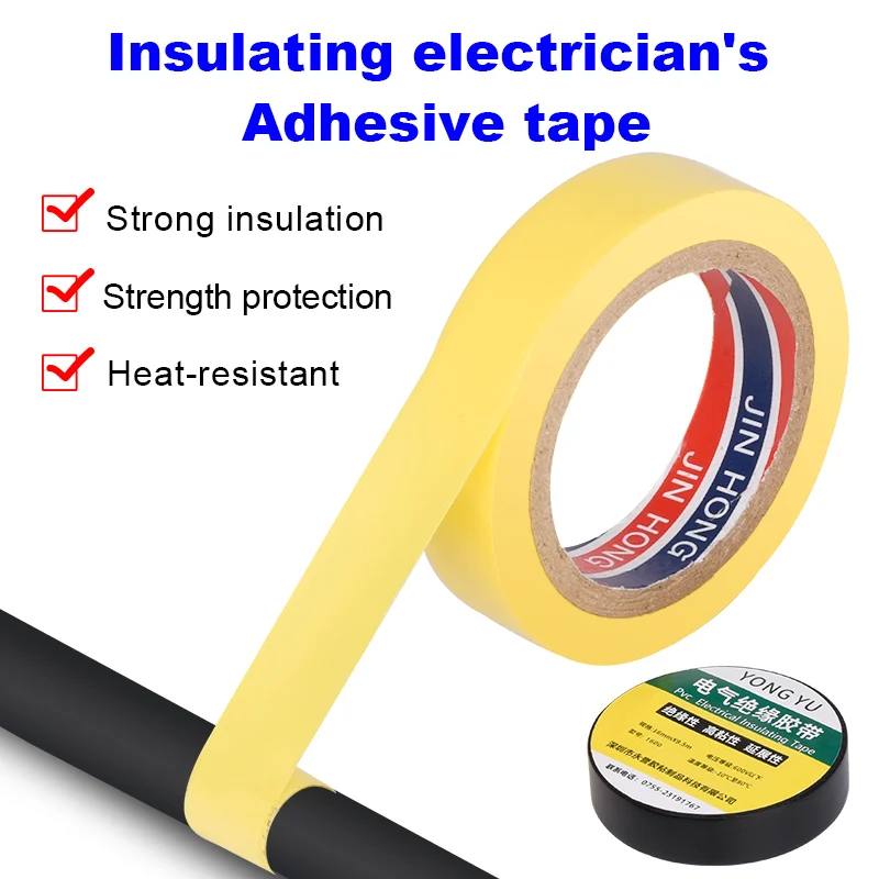 PVC Insulation Electrical Tape Strong Adhesive Durable Waterproof Easy-Wrap Tape Fire Resistance Tapes for Wire Cable Splices