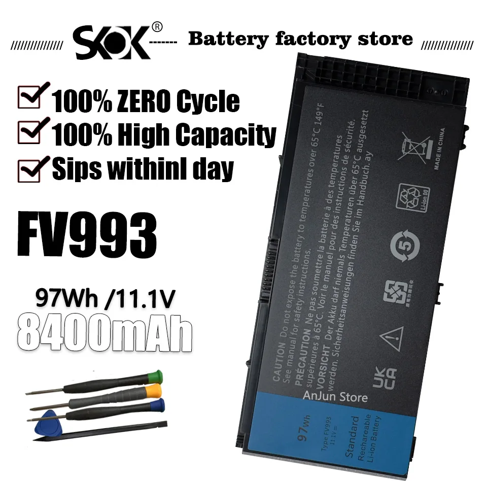 

FV993 Laptop Battery For DELL Precision M6600 M6700 M6800 M4800 M4600 M4700 Notebook