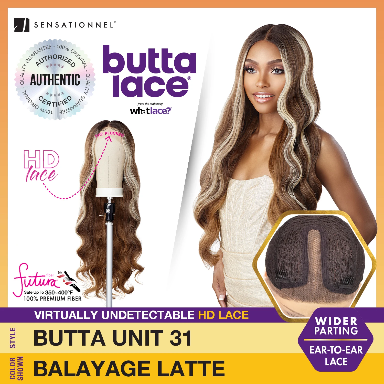 Sensationnel Butta Lace HD Lace Front Wig Unit 31 - Long, Soft Texture, Natural Look, Effortless Style