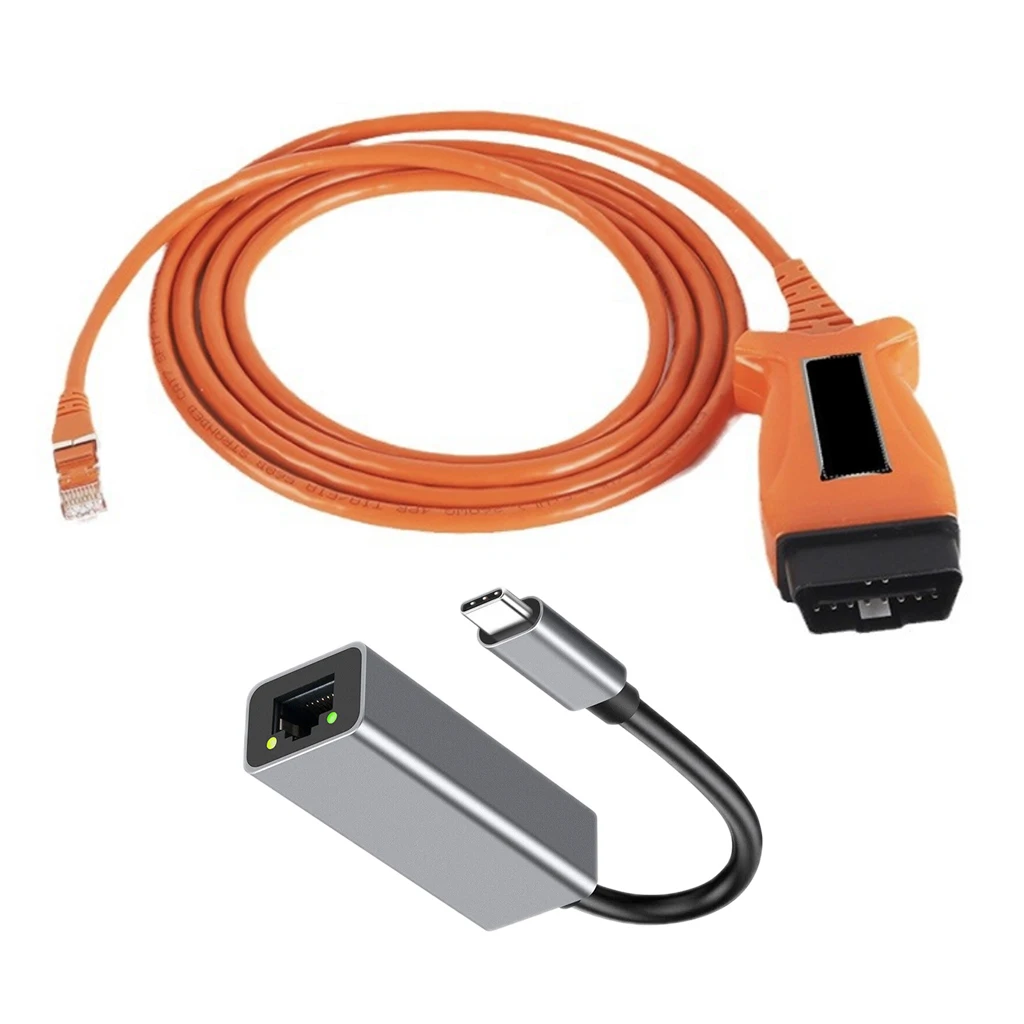 ENET OBD2 Cable + Type C For BMW F Series & Newer ICOM E-SYS ISTA Bimmercode