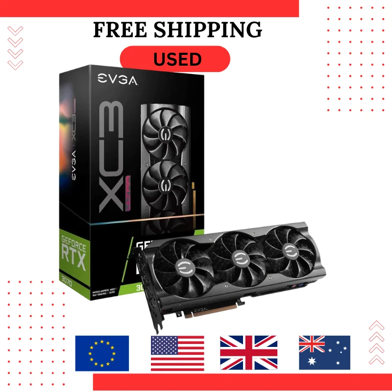 Б/У EVGA GeForce RTX 3090 FTW3 ULTRA 24 ГБ GDDR6X 24G-P5-3987-KR