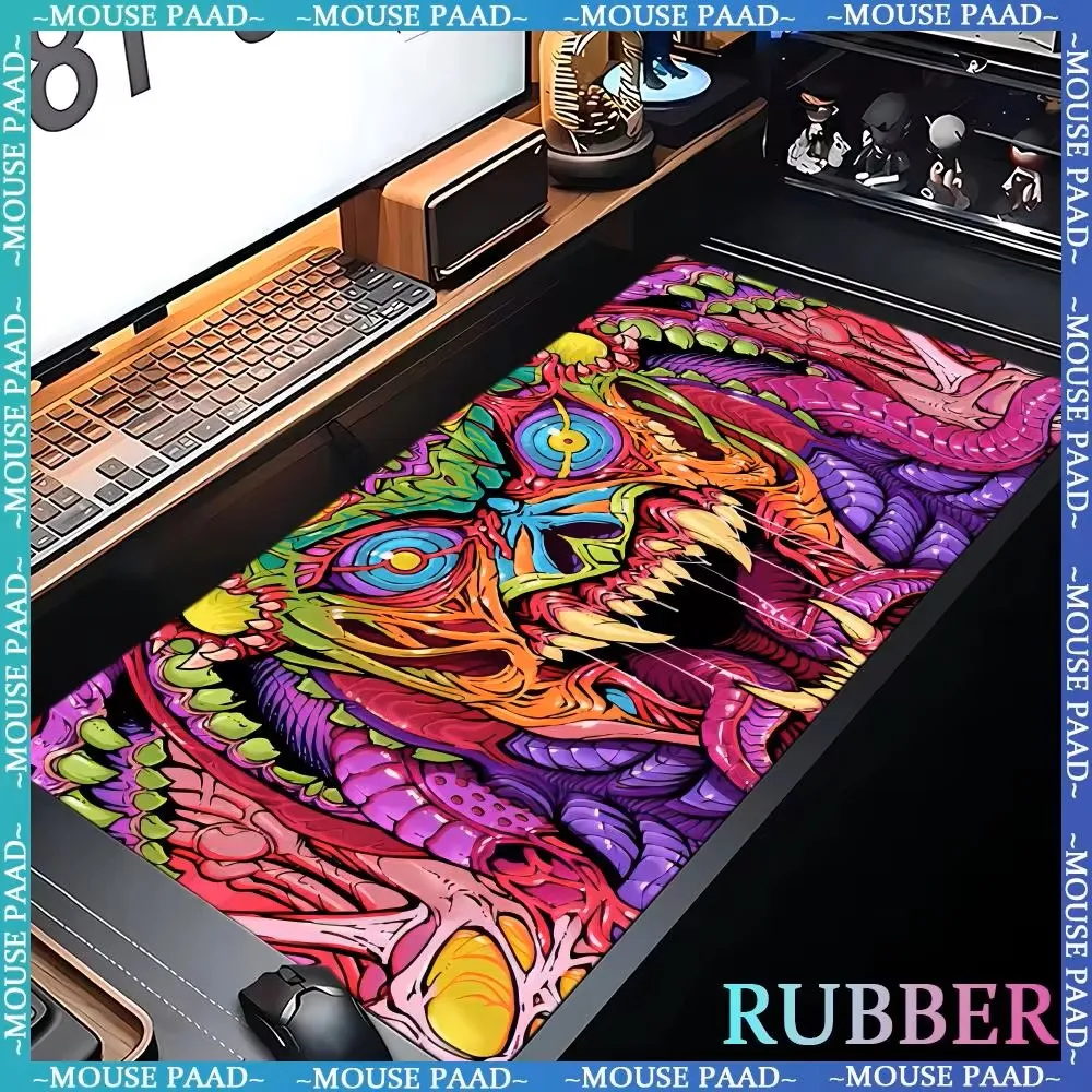 Computer cool mousepad game monster dragon computer pad 1200 x 600 art oversized mouse mat lock edge deskmat rubber keyboard pad