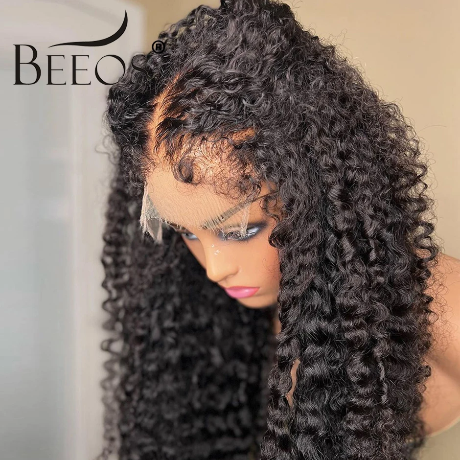 250% Skinlike Water Wave 360 HD Lace Wig Curly Baby Hair Wig Pre plucked 13x4 HD Lace Full Frontal Human Hair Wigs For Women