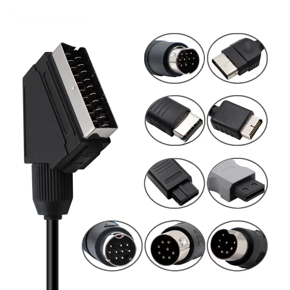 Kabel Scart RGB do PS2/SEGA MD1/MD2 Megadrive1/DC/Sega Saturn/XBOX/WII/Sega Saturn — zdjęcie produktu 7