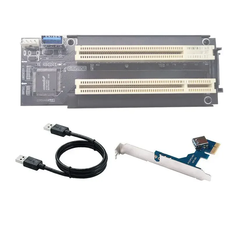 PCI-e do 2 * PCI kabel Adapter PCIE x1 do x16 karta rozszerzająca PCI-rozszerzenie bez przetwornika sterownika — zdjęcie produktu 7