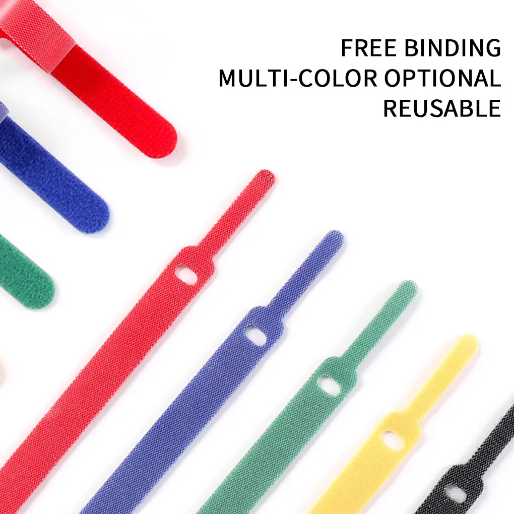 STONEGO 5/20/50PCS Releasable Cable Ties Plastics Colored Reusable Cable Ties Nylon Loop Wrap Zip Bundle Ties Cable Tie Wire