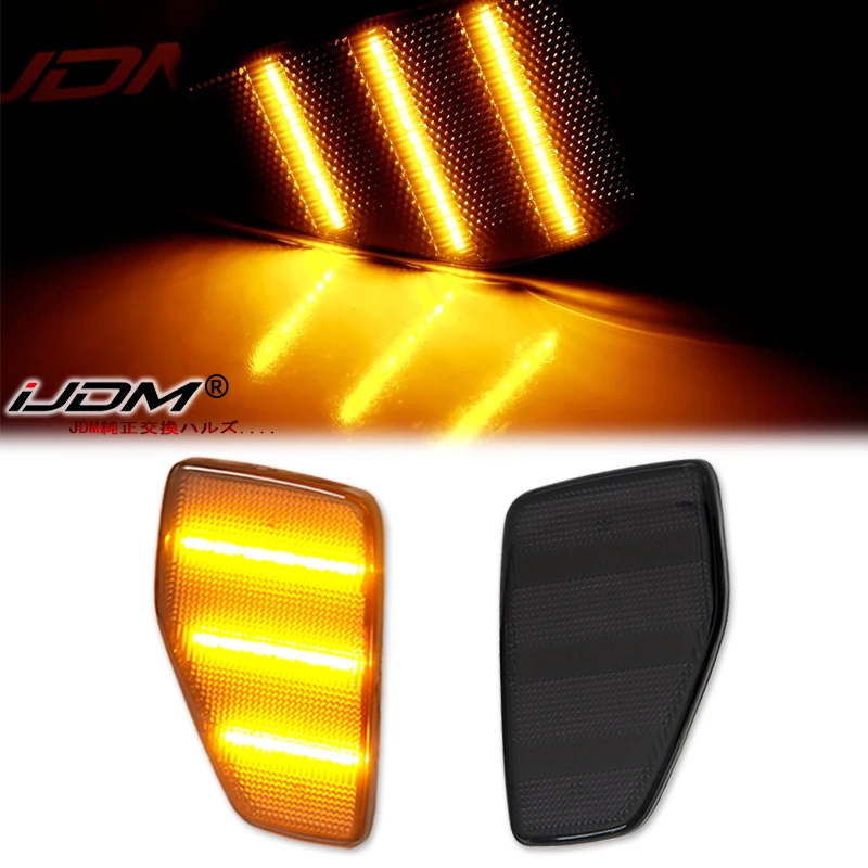 2Pcs Canbus LED Bumper Fender Side Marker Light Turn Signal Lamps For Hummer H3 2006-2010 H3T 2009-2010 39smd Amber OEM#15873638