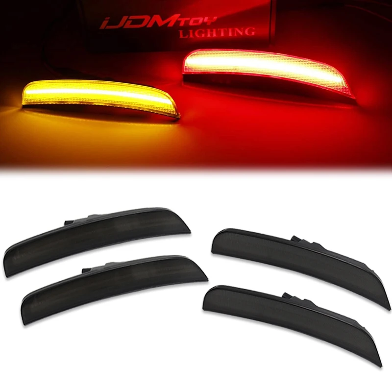

For Chrysler 300 2015 2016 2017 2018 2019 2020 2021 Car Front Rear Bumper Double Raw LED Side Marker Turn Signal Light Red Amber