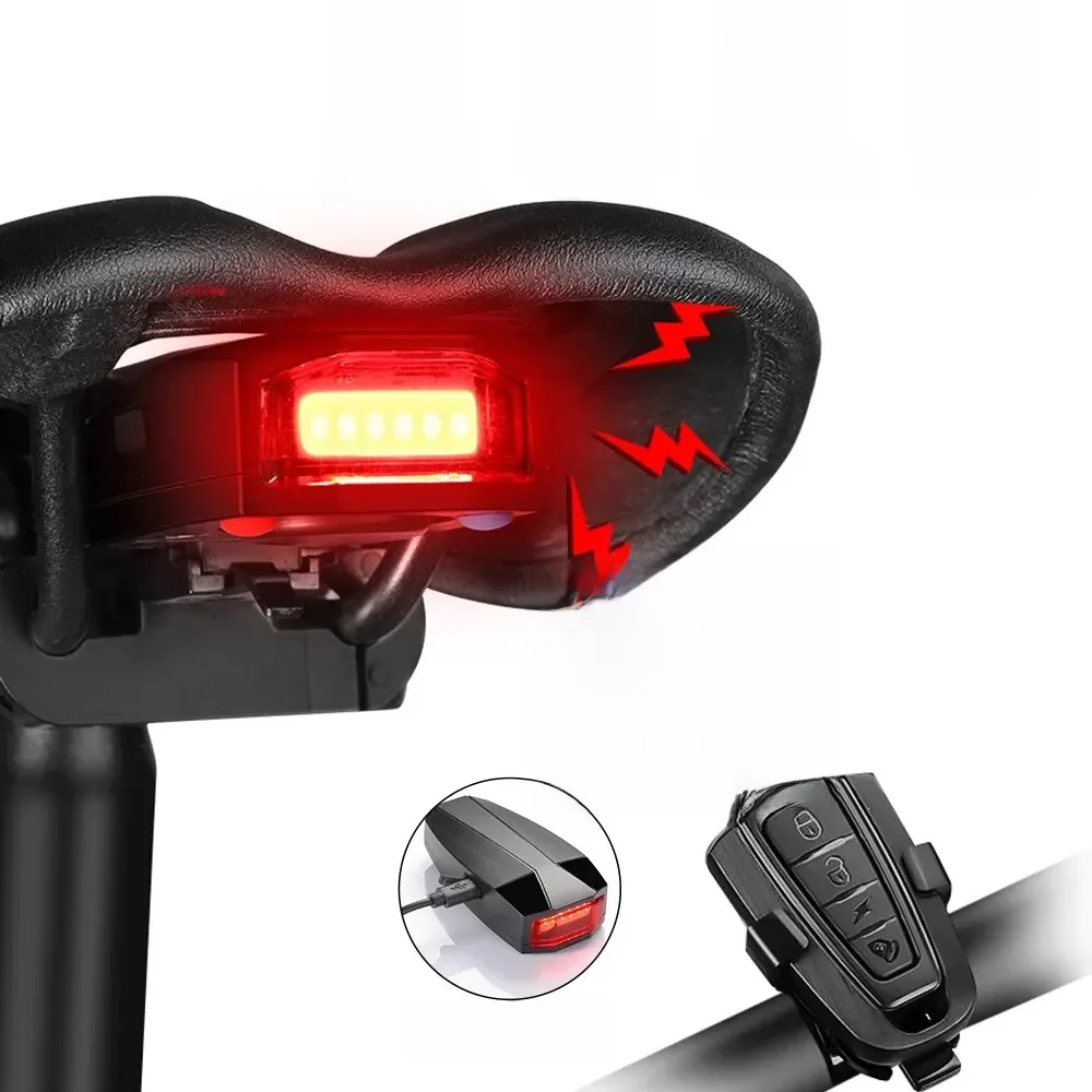 AliExpress NONE Waterproof Wireless Bike Alarm Bicycle Rear Light Anti-theft Alarm USB Charge Remote Control LED Taillight Bike Finder