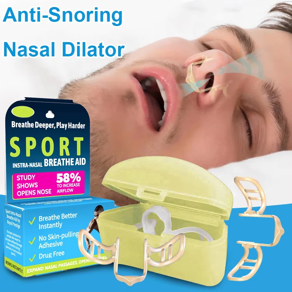 Nose Dilator Nasal Silicone Nose Clip Anti Snoring Easy Breath Snore Stopper Help Breathe Anti Snoring Devices Improve Sleeping