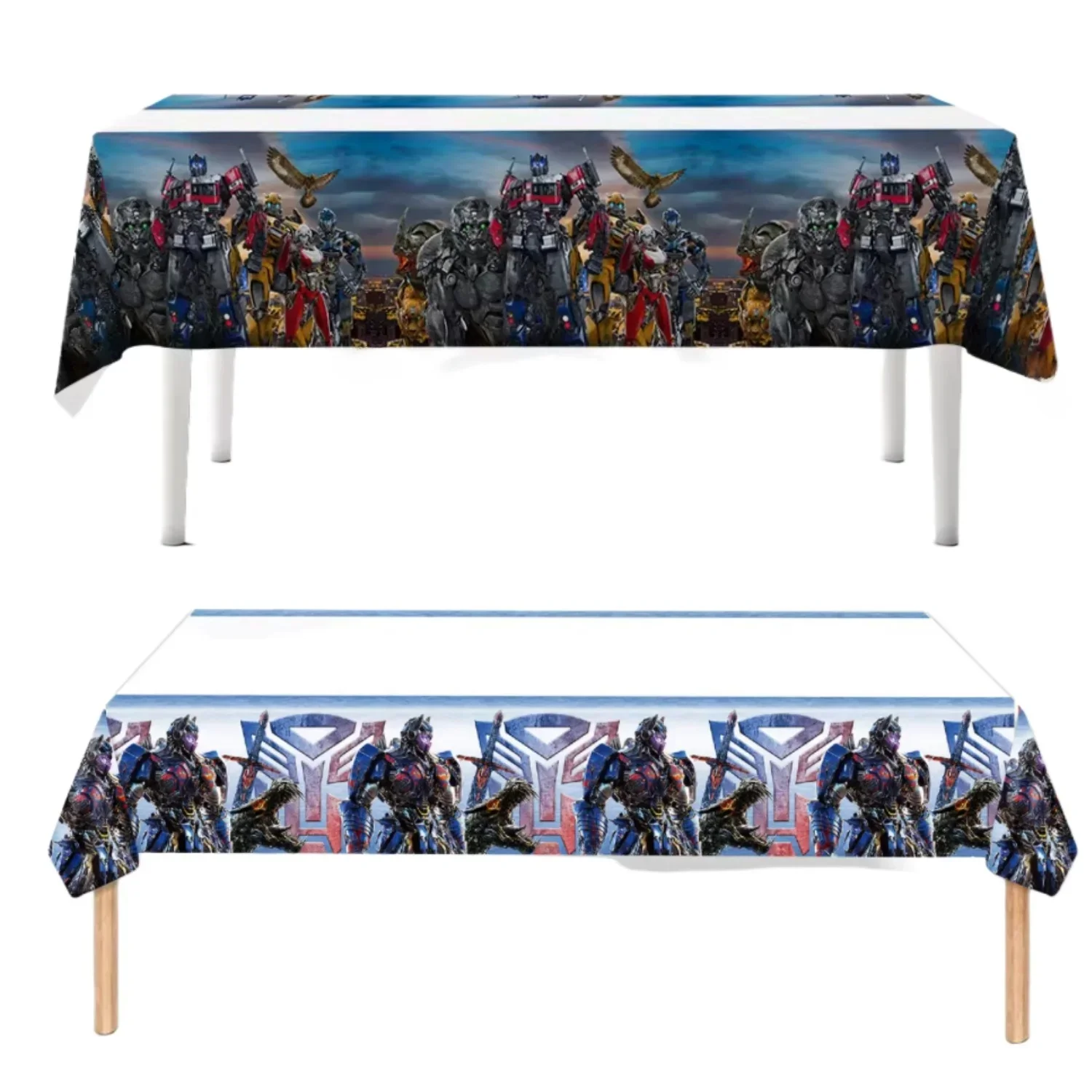 Nappe de Transformation, décoration de fête d'anniversaire, Robot à changement de forme, couverture de Table jetable, fournitures de fête prénatale pour enfants