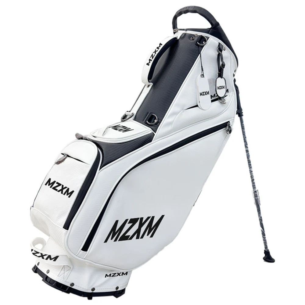 2024 Golf Club Bag of New Korean Brand with 2 Covers 4 Ways Golf Caddy Bag White Color PU Available Tarpaulin Golf Bag