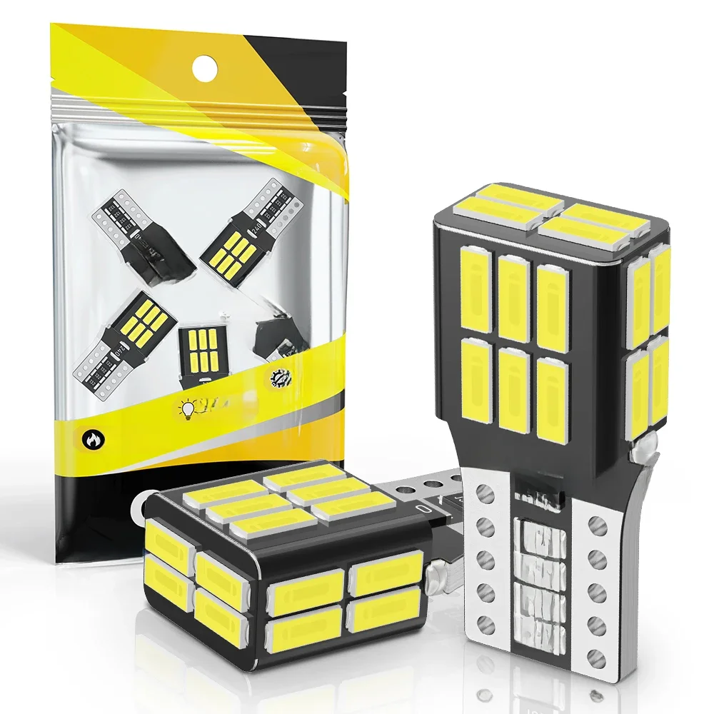 2X T10 W10W W5W CANBUS No Error Super Bright Bulbs 4014 24SMD Signal Light Stop Car Taillight Lamp Car Reversing Lamp 12V White