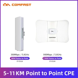 Puente inalámbrico para exteriores, 5-11KM, 5GHz, Wi-Fi de larga distancia, punto de acceso CPE, amplificador de señal Wifi, antena, extensor de nanostación AP