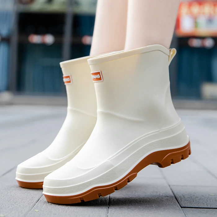 Women's Rain Boots PVC Material Summer lightweight waterproof beauty boots